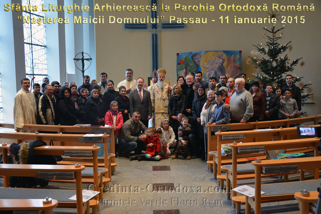 Binecuvantare Arhiereasca la inceput de an in Parohia Ortodoxa Romana "Nasterea Maicii Domnului" din Passau, orasul celor trei rauri: Dunarea, Inn si Ilz.