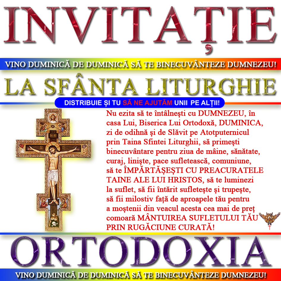 Invitatie la Sfanta Liturghie Ortodoxa