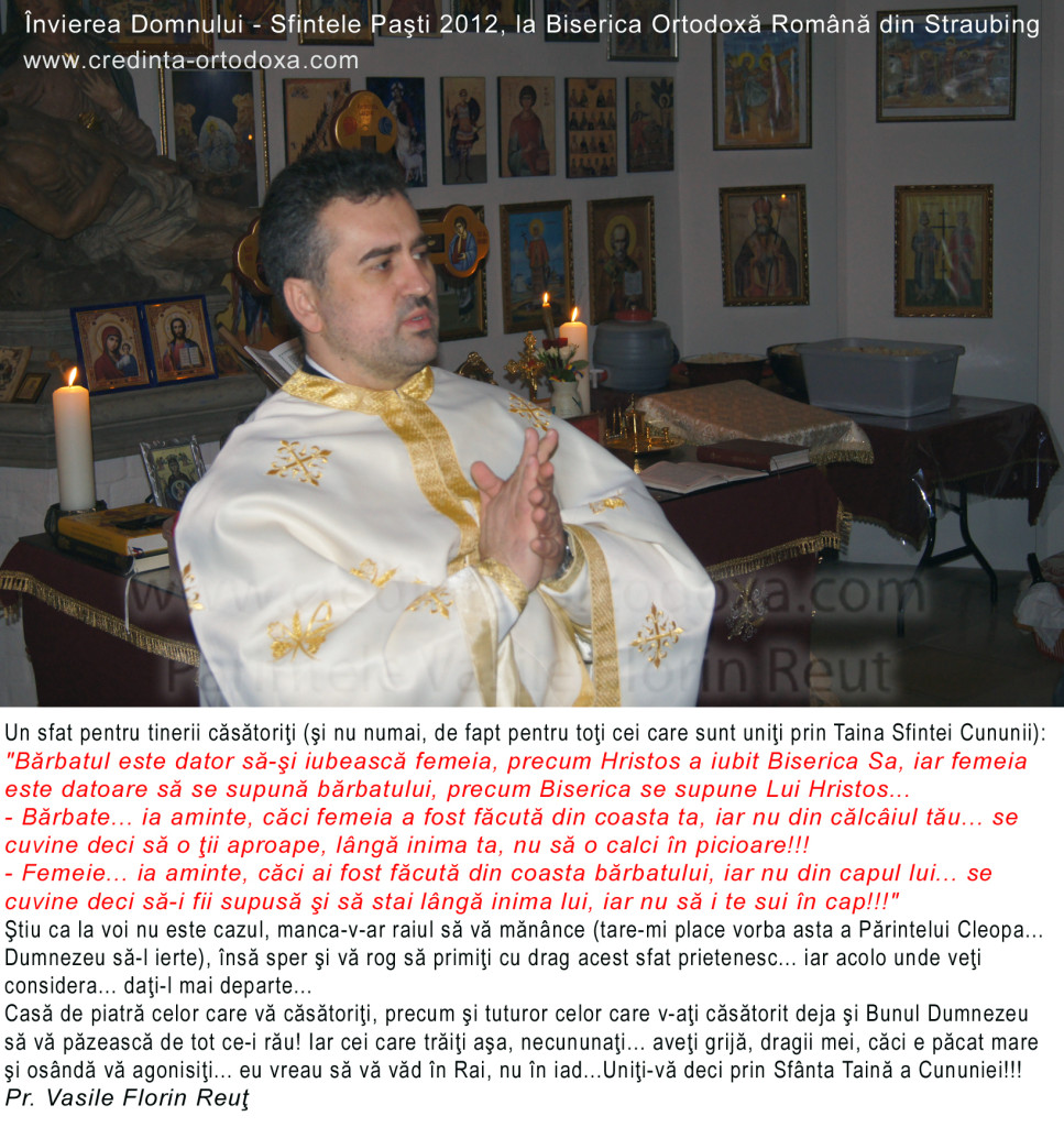 Pentru prima oara la Biserica Ortodoxa din Straubing: Sfanta Taina a Cununiei savarsita in cadrul Sfintei Liturghii