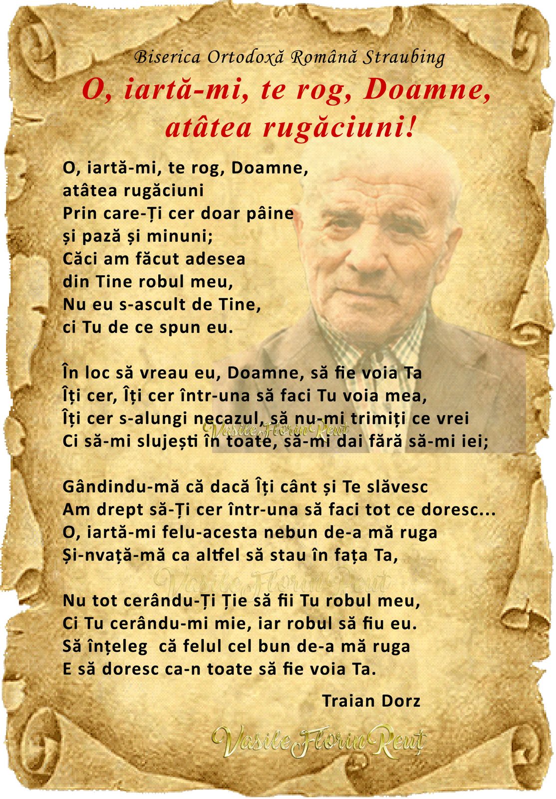 O, iarta-mi, te rog, Doamne atatea rugaciuni – Traian Dorz