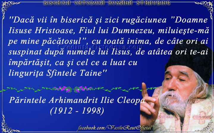 Părintele Arhimandrit Ilie Cleopa