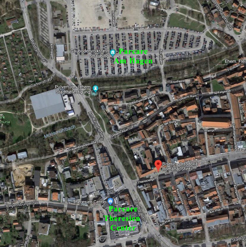 Locuri de parcare - Biserica Ortodoxă Română Straubing