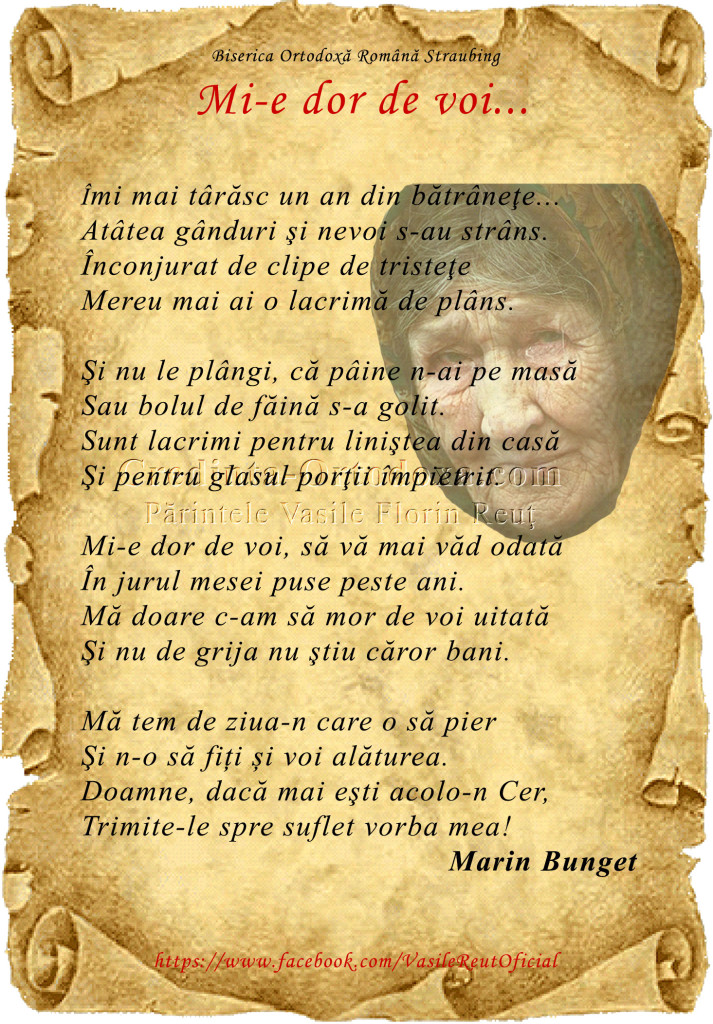 Mi-e dor de voi…