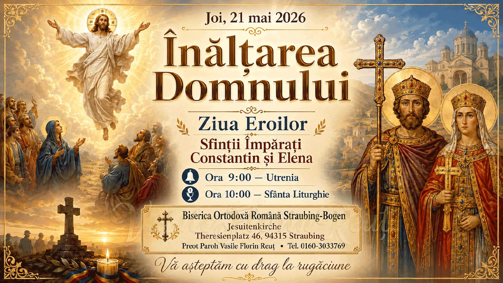 Sfânta Liturghie la Straubing — Înălțarea Domnului și Sfinții Împărați Constantin și Elena
