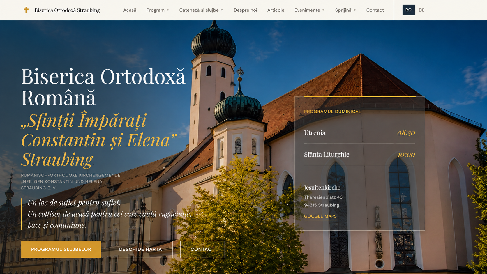 Un loc de suflet pentru suflet – o nouă poartă către comunitatea ortodoxă românească din Straubing