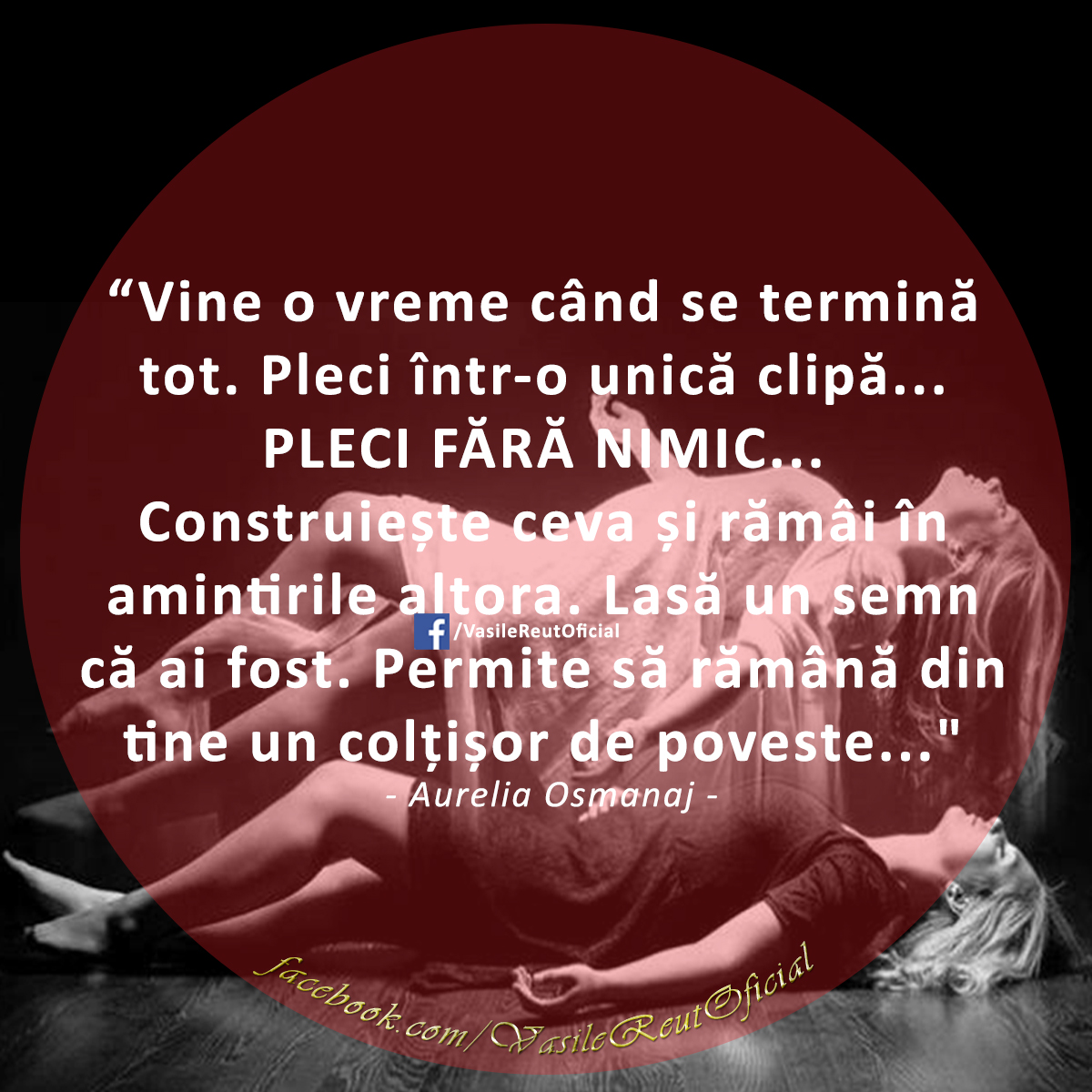 Vine o vreme când se termină tot… Te-ai gândit ce laşi în urma ta ?!