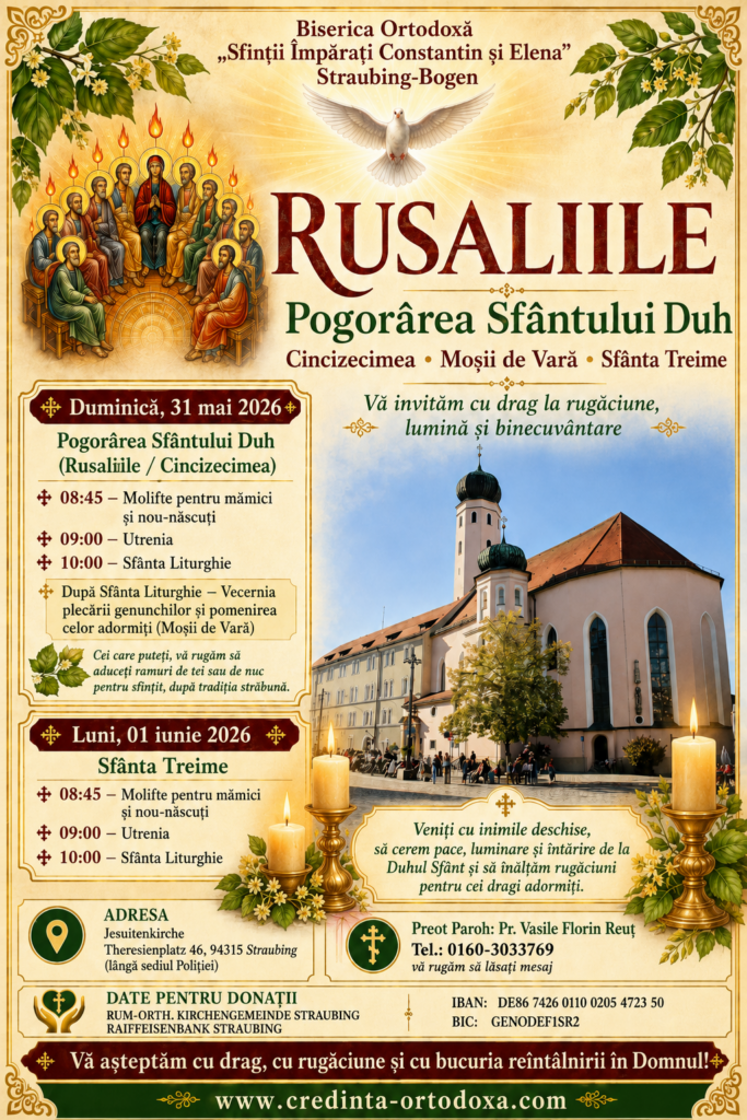 Rusaliile – Pogorârea Sfântului Duh 2026