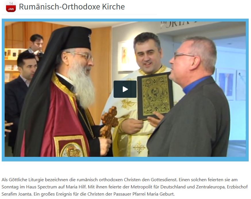 Rumänisch-Orthodoxe Kirche bei TRP1 Fernsehen aus Passau