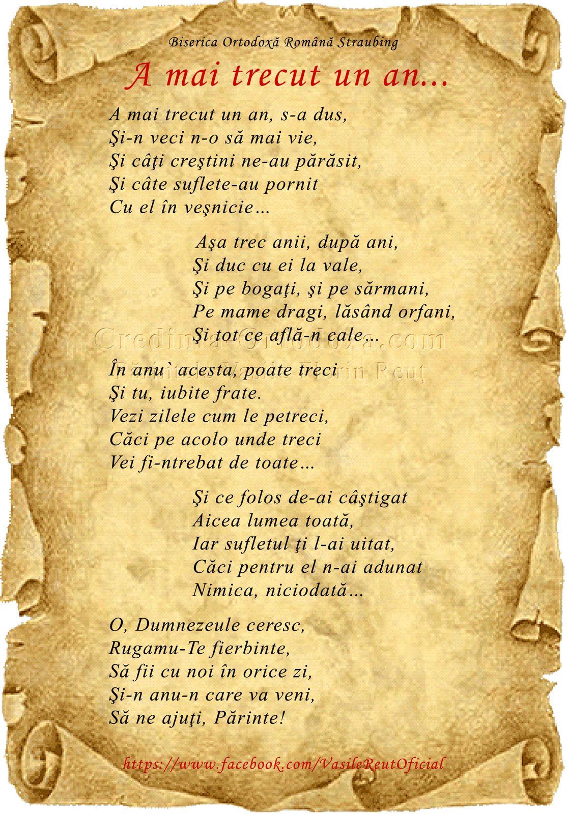 A mai trecut un an, s-a dus...