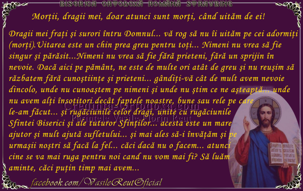 Duminică 25 februarie 2018 – Sfânta Liturghie, Parastas de Obşte şi spovedanie la Biserica Ortodoxă Română din Straubing
