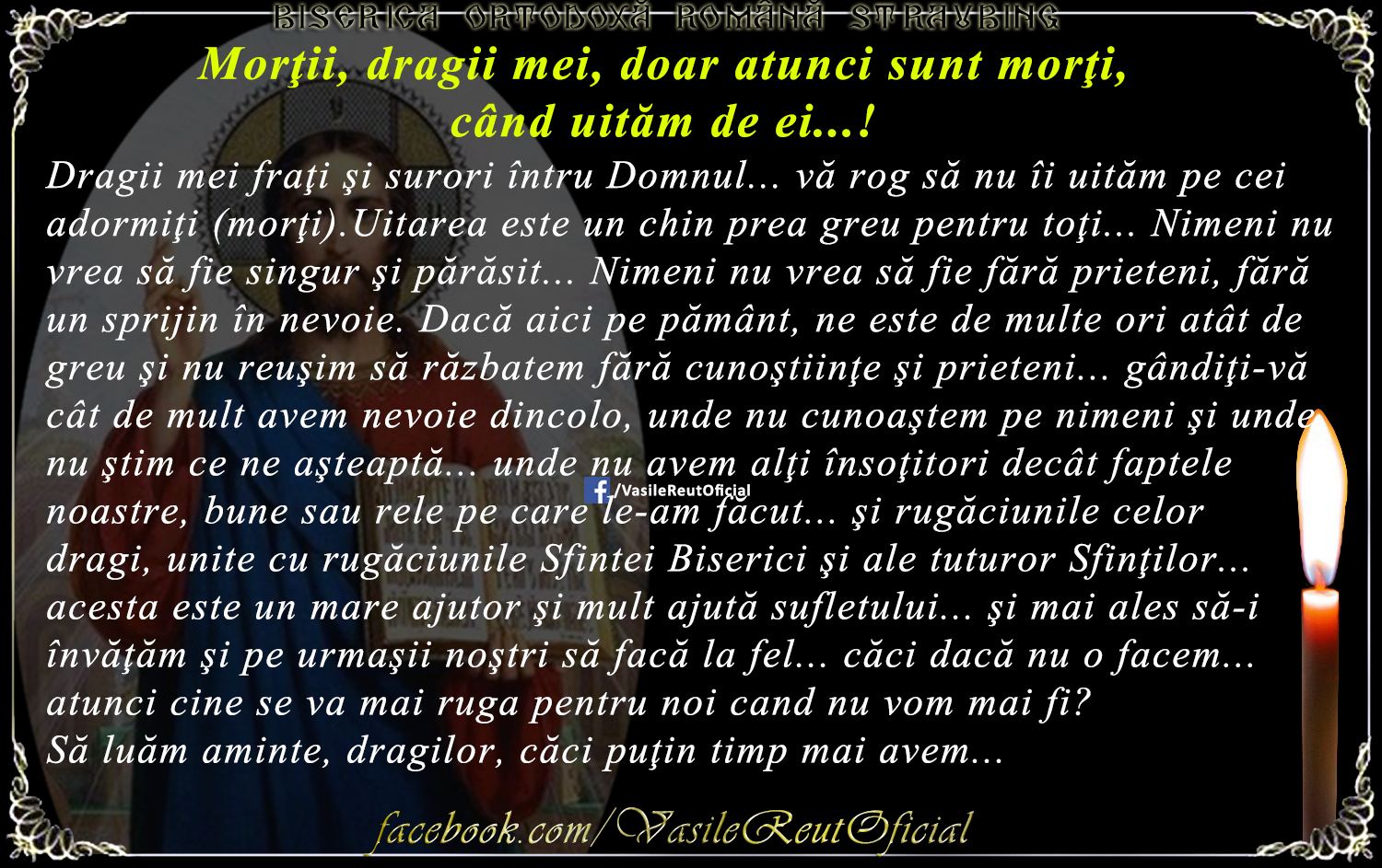 Duminică 04 noiembrie 2018 – Sfânta Liturghie şi Parastas de Obşte la Biserica Ortodoxă Română din Straubing